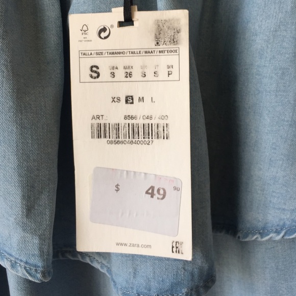 🚫SOLD🚫Off shoulder chambray Zara dress - Picture 2 of 3