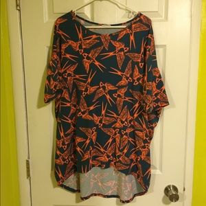 Lularoe Irma sparrow print