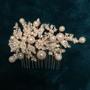 Bridal Pearl Crystal Comb