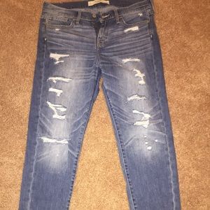 Abercrombie distressed skinny jeans