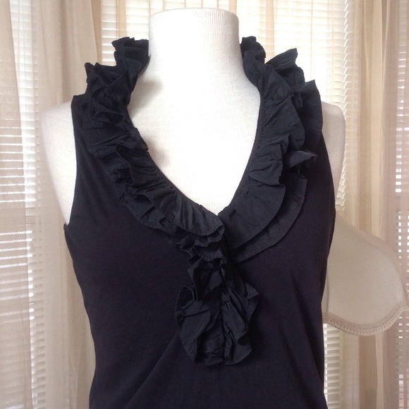 Cabi black ruffle top - Picture 2 of 4