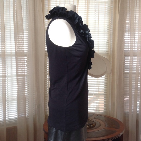 Cabi black ruffle top - Picture 3 of 4