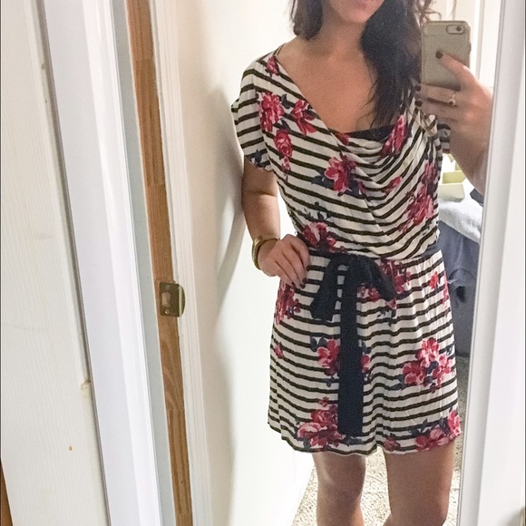 Floral/Striped Dress