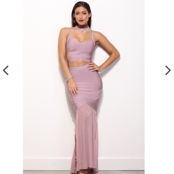 Blush pink 2 peice homecoming dress !