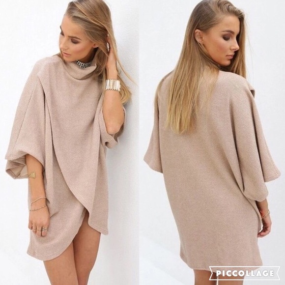 1 Left! Light Salmon Color Top w/Slouchy Mock Neck - Picture 3 of 4