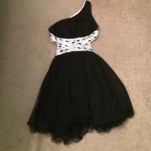 Black and silver formal/homecoming dress