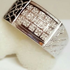 Men's 10k White Gold wedding band