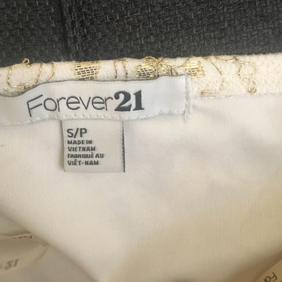 Small Gold Lace Strapless Dress - Picture 2 of 4