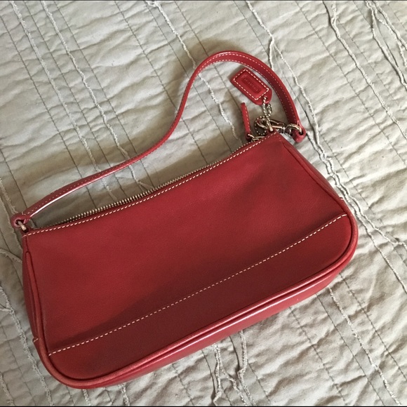Red Authentic Coach Purse - Picture 1 of 4