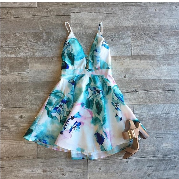 Multi colored baby doll dress