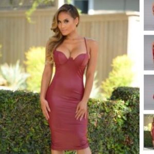 Fashion Nova Burgundy Rita Dress Size M