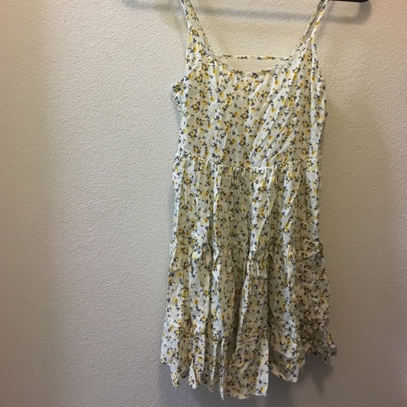 floral ruffled dress h&m