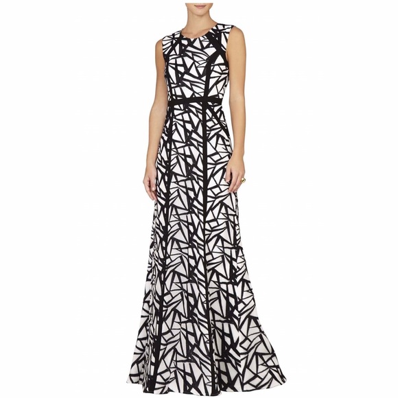 BCBG Formal Black and White Gown