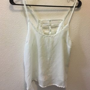 sheer light mint brandy melville cutout tank top