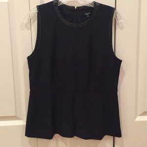 Peplum navy blue & tank top from Madewell