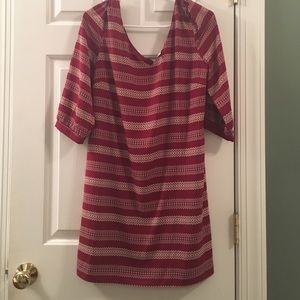 Pink Owl burgundy pattern dress -M