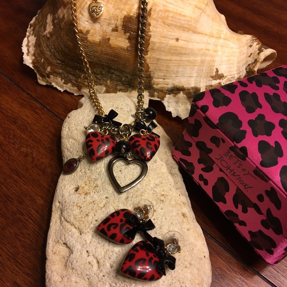 Betsey Johnson School Girl Necklace & Earring Set