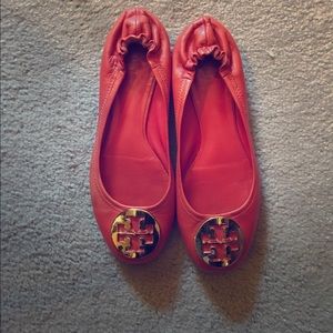Tory Burch orange reva flats