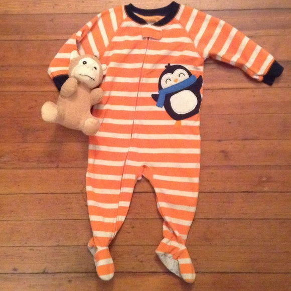 **DONATED*** CARTERS BABY FLEECE ONE PIECE 12MO. - Picture 1 of 3