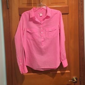 J. Crew half button down shirt