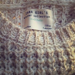 Zara 5T cream/gold sweater