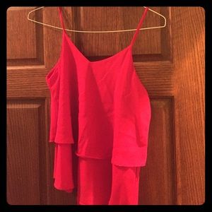 Red tank top, perfect for summer brunch