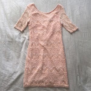 Pink lace dress