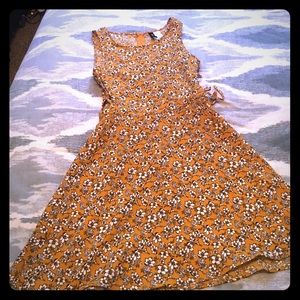 Mini Mustard Yellow floral print H&M dress