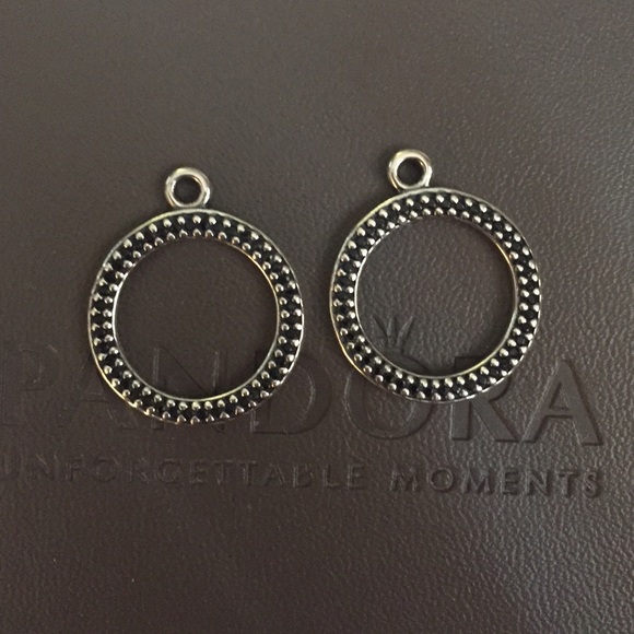 Pandora Black Crystal retired earrings