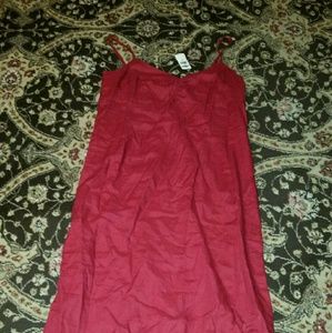 Linen Spaghetti Strap Dress