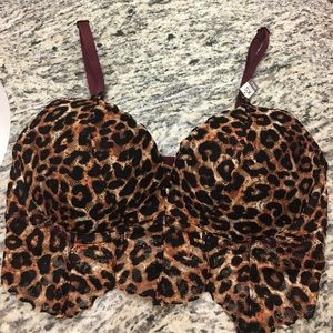 victorias secret pink cheetah print bralette