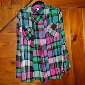 Womens BDG vibrant plaid shirt