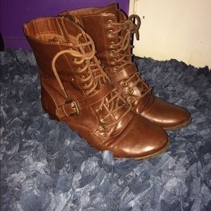 Brown Combat Boots