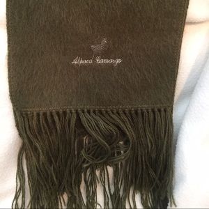 Olive green alpaca scarf