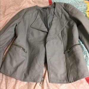 Grey Leather Jacket