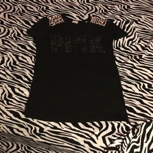 Black Victoria secrets pink t-shirt