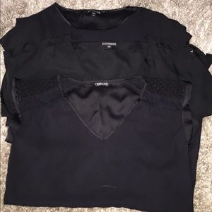 3 black express shirts