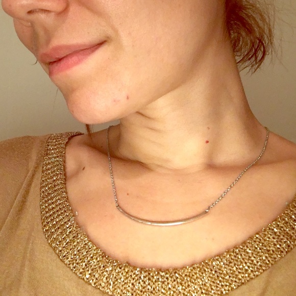 Sleek BAUBLEBAR Silver Bar Necklace