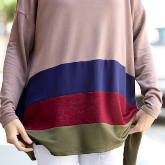 Mocha Striped Tunic - Picture 3 of 3