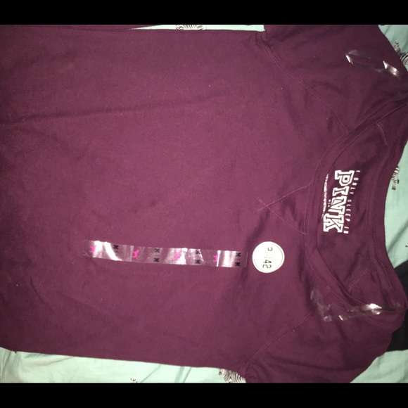 Brand new pink solid long sleeve t shirt