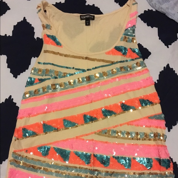 Sequined tank top from Express