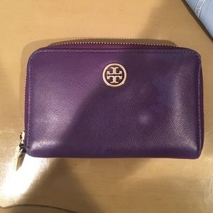 Purple Tory burch wallet authentic