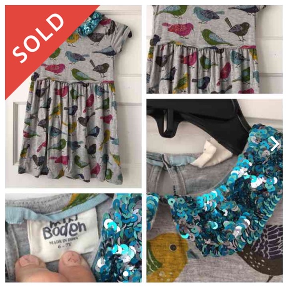 Mini Biden Dress Birds Sequins fall 6-7
