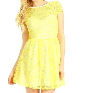 NWT ABS Bright Yellow Dress