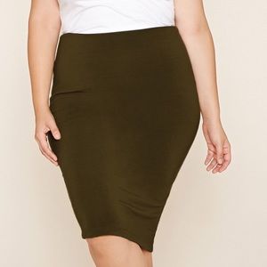 Plus size midi skirt