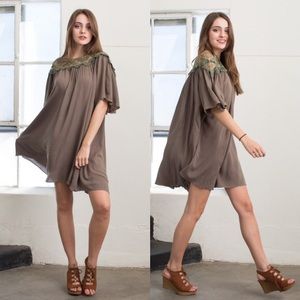 Tunic Swing Dress w/ Lace
