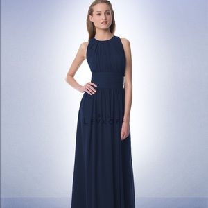 Bill Levkoff Navy Bridesmaids Dress