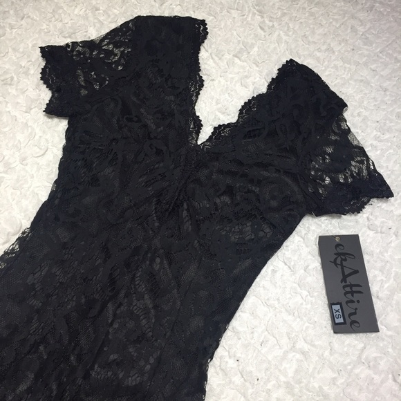 Ek Attire Black Lace Dress