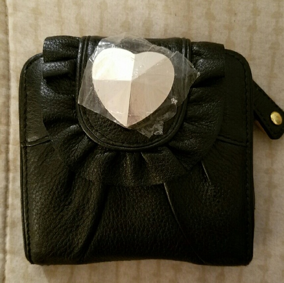 Betsey Johnson Black and Gold Wallet