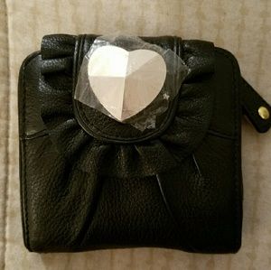 Betsey Johnson Black and Gold Wallet